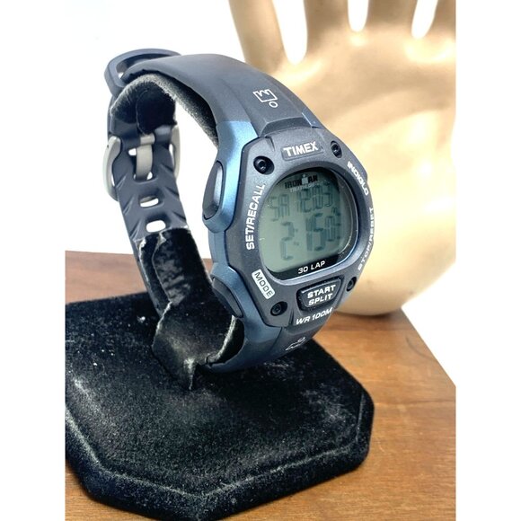 Timex Men's Watch T5H591 Ironman Quartz Digital Indiglo Black Rubber Band 38mm - Picture 15 of 15